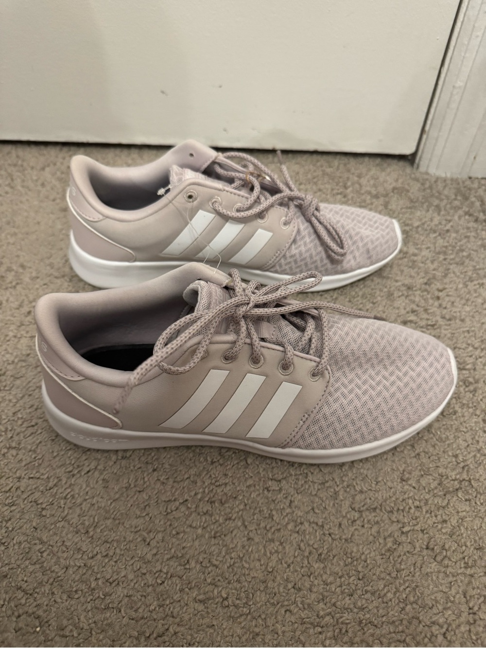 Adidas Women's QT Racer Cloudfoam Running Shoes - Ice Purple - Size 9